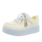 Damen Plattform Sneakers mit atmungsaktiver Oberfläche und gepolsterter Dämpfung
