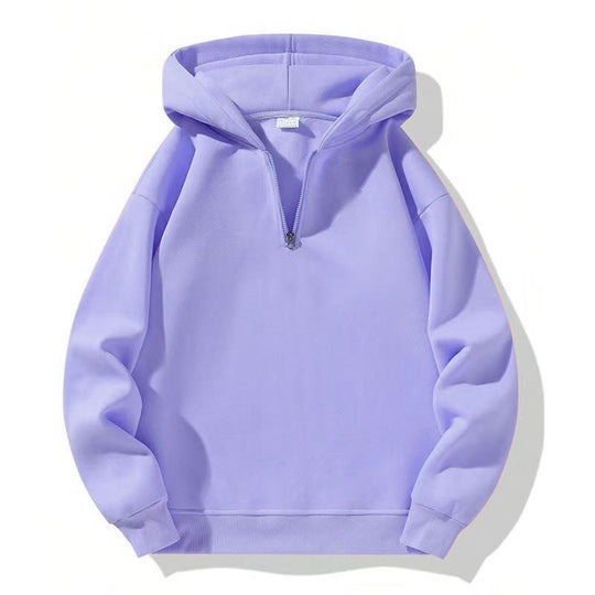 Herren sportlicher Kapuzenpullover mit halbem Reißverschluss R&B