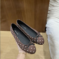 Damen klassische Ballerinas mit verspieltem Punktmuster und dekorativem Schleifendetail R&B