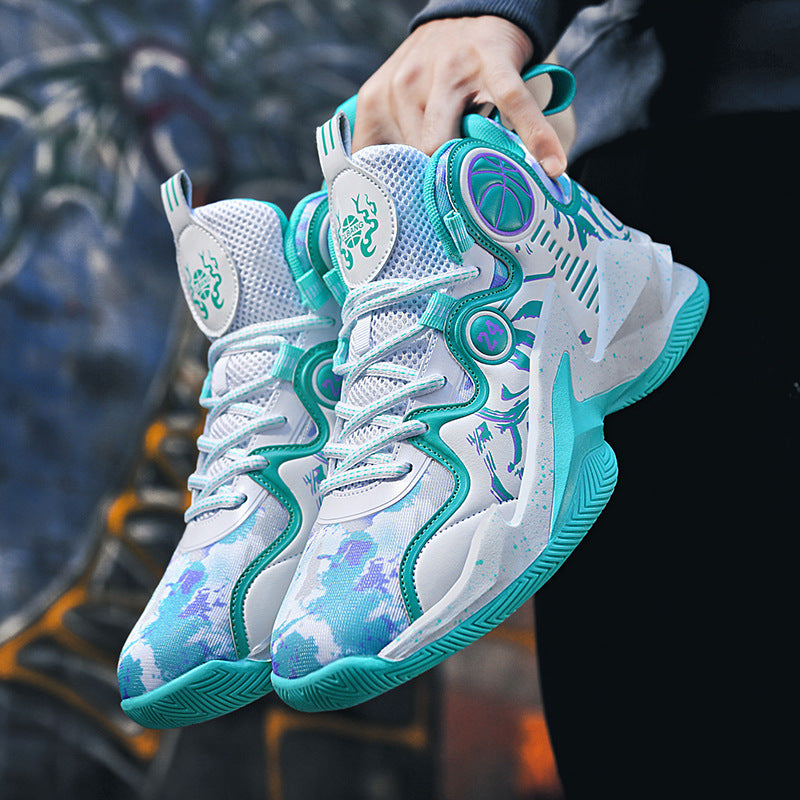 Damen Hochleistungs-Basketball-Sneaker mit atmungsaktivem Mesh-Obermaterial und rutschfester Sohle R&B