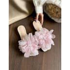 Damen elegante Sandalen mit floralen Applikationen R&B