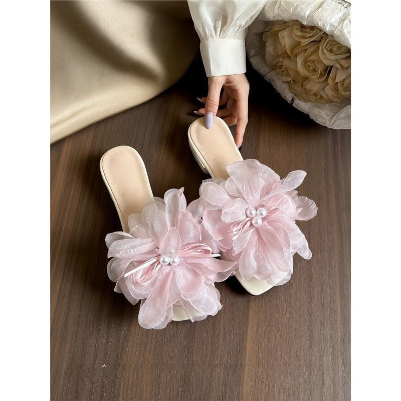 Damen elegante Sandalen mit floralen Applikationen R&B