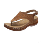 Damen Zehentrenner-Sandalen mit ergonomischem Fußbett und verstellbarem Riemendesign R&B