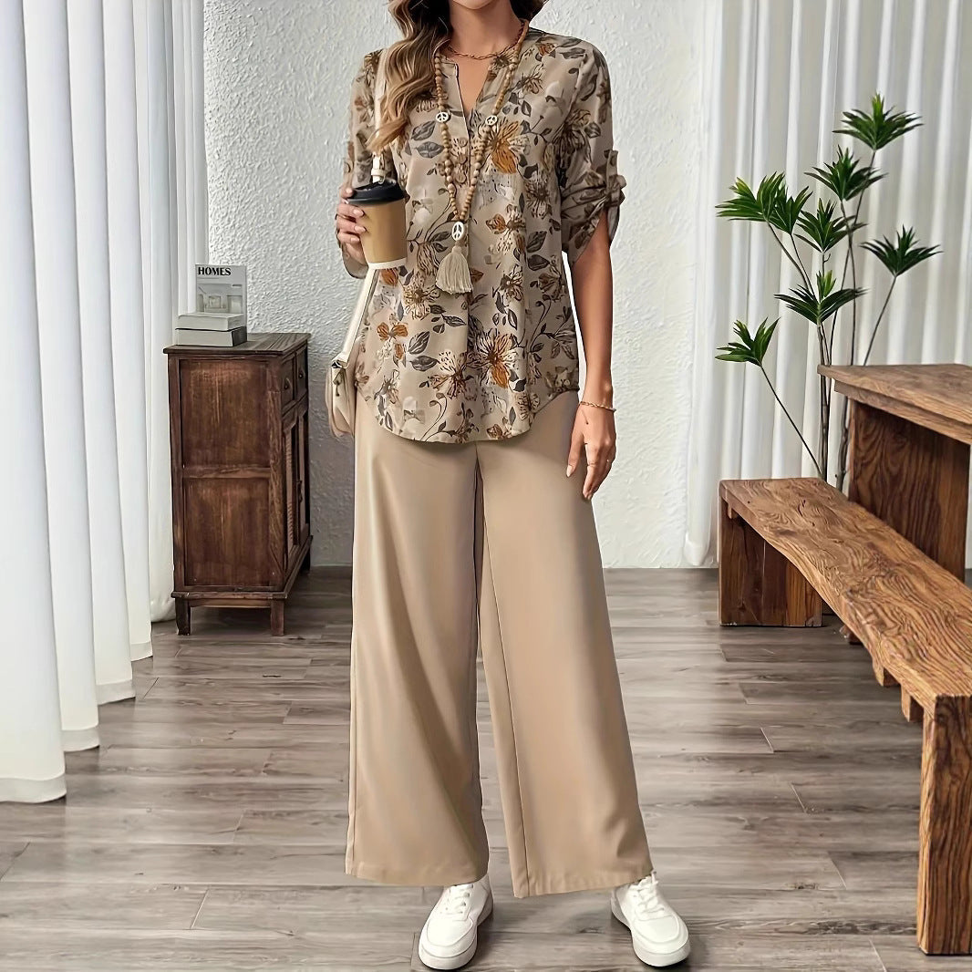 Damen Bluse mit floralem Design und lässiger Passform R&B