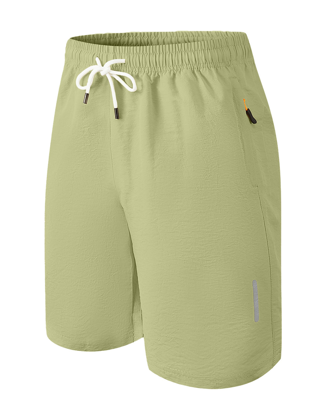 Herren nan ultraleichte schnelltrocknende Sport- und Badeshorts mit Elastikbund Kordelzug Reißverschlusstasche und reflektierendem Detail R&B