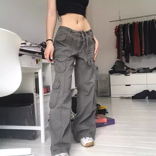 Damen Cargo-Hose mit seitlichen Taschen und verstellbarem Bund R&B