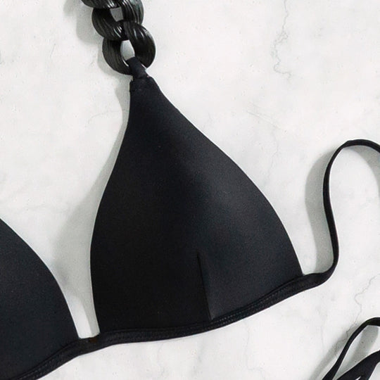 Damen Triangel-Bikini mit dekorativem Tribal-Band R&B