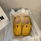 Damen hochwertige Slipper mit weichem Innensohle und dekorativem Schleifchen R&B