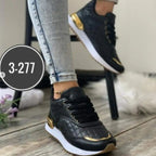 Damen Sportliche Sneakers mit glänzenden Akzenten und dämpfender Sohle R&B
