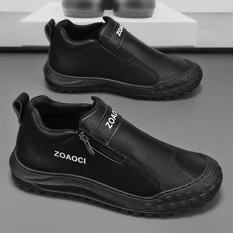 Damen Stiefeletten mit seitlichem Reißverschluss und rutschfester Sohle