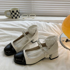 Damen Elegante Ballerinas mit modischen Riemen und detailreicher Faltenoptik R&B