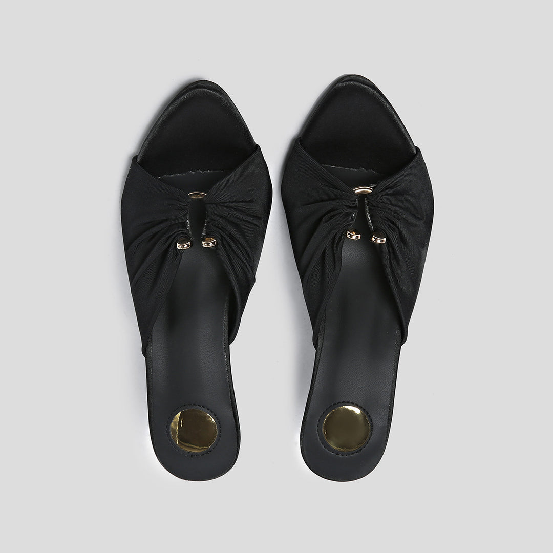 Damen Slingback-Pumps mit raffinierter Faltenapplikation und geschwungenem Absatz R&B