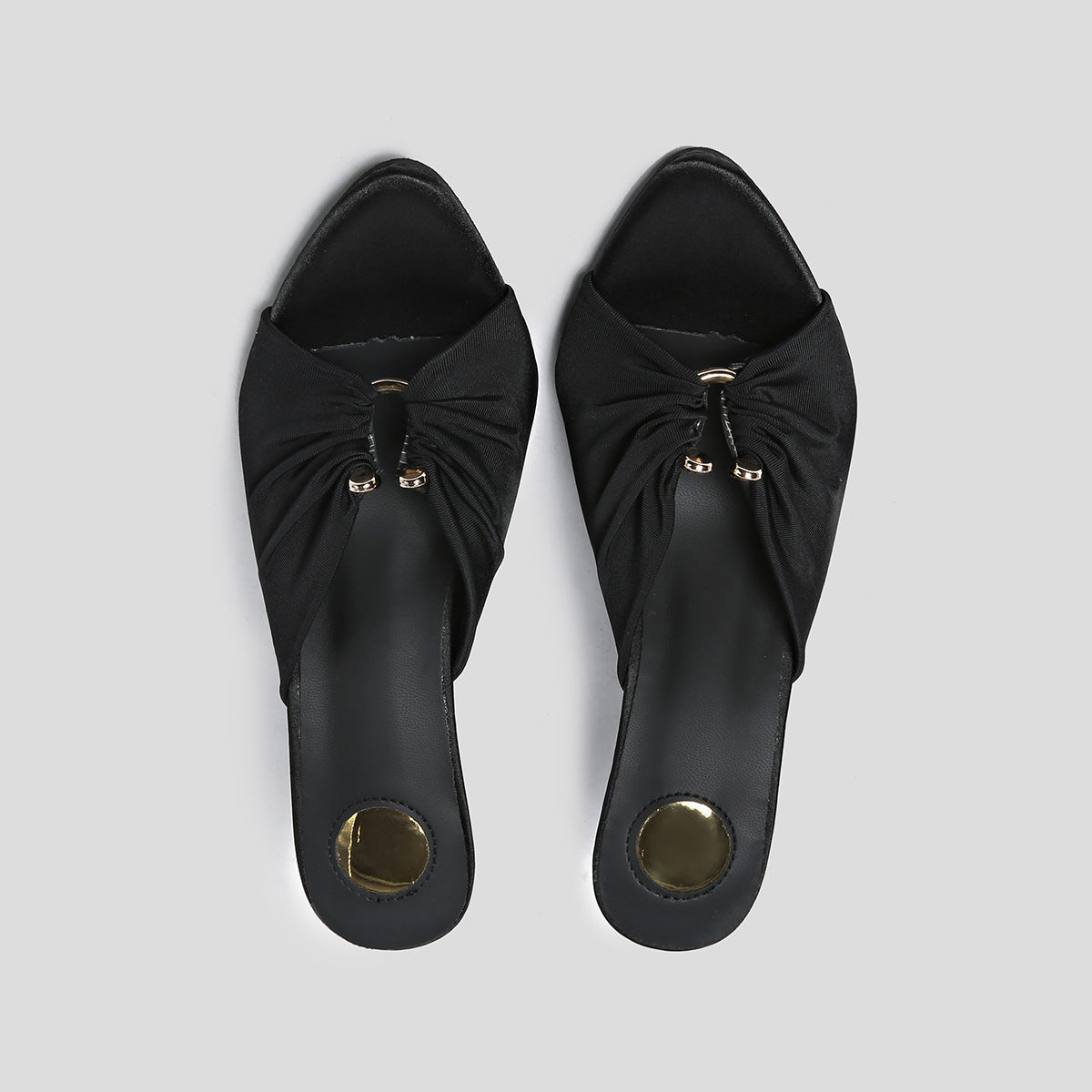Damen Slingback-Pumps mit raffinierter Faltenapplikation und geschwungenem Absatz R&B