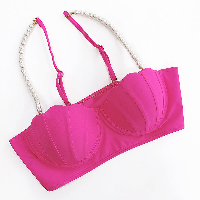 Damen Bikini-Set mit elegantem Bustier und modischem Rock R&B