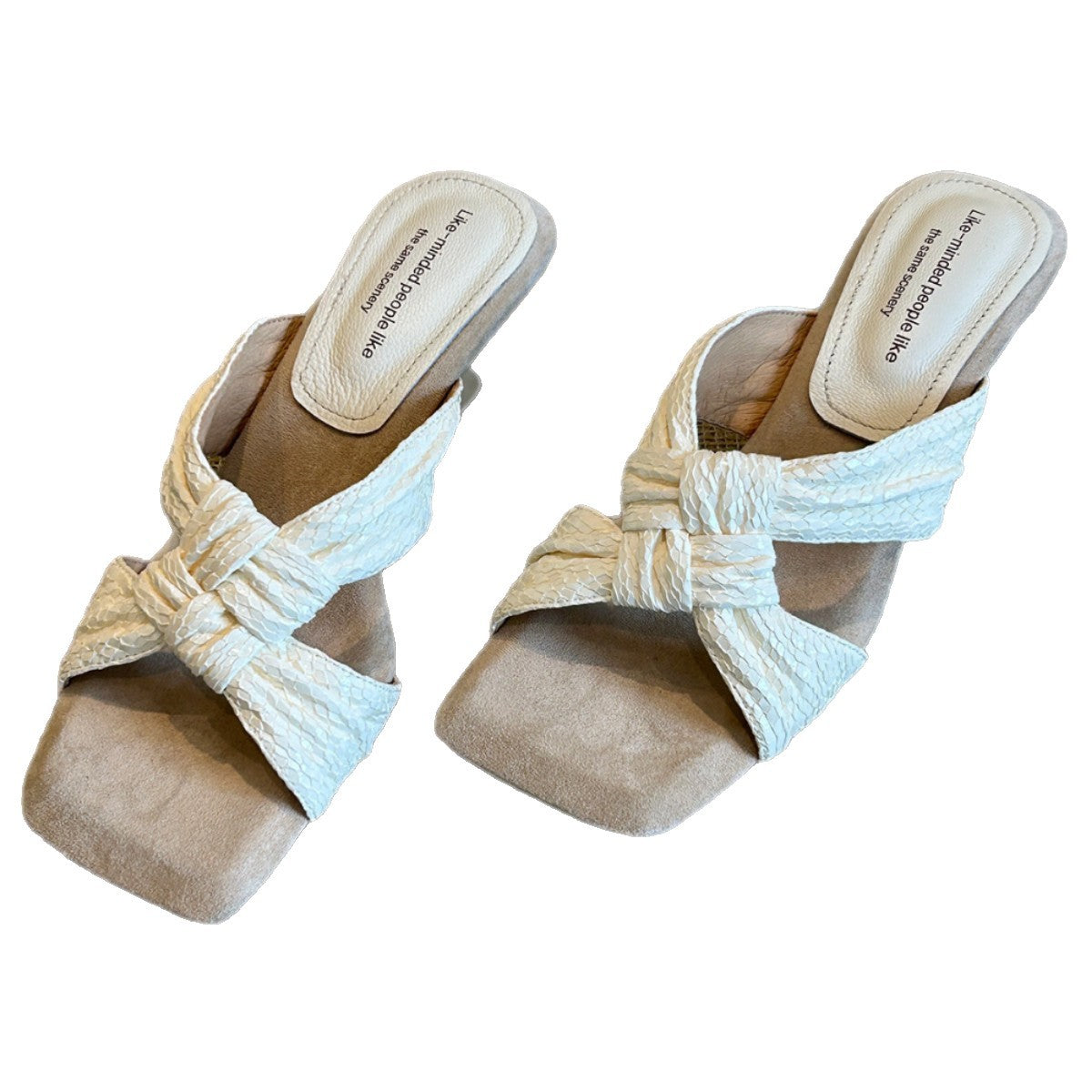 Damen Slingback-Pantoletten mit elegantem Knoten-Design R&B