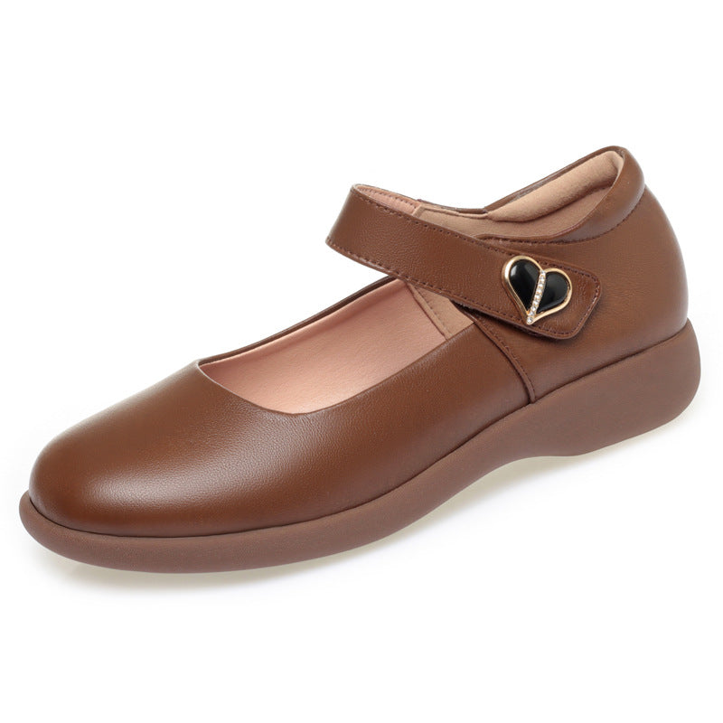 Damen Komfortable Mary Jane Ballerinas mit atmungsaktiven Perforationen und verstellbarem Riemen R&B