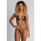 Damen Triangel-Bikini mit leopardmuster R&B