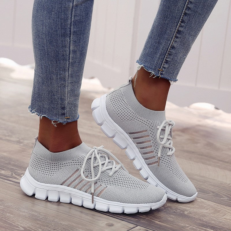 Damen Sportliche Lauf-Sneaker mit sehr atmungsaktivem Mesh-Obermaterial R&B
