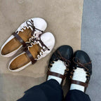 Damen elegante Ballerinas mit modischem Riemen und rutschfester Sohle R&B