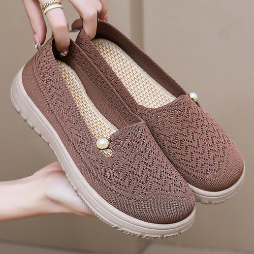 Damen Bequeme und stilvolle Slipper mit feiner Strickstruktur R&B