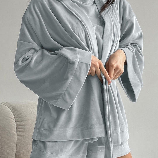 Damen Freizeit-Set aus weichem Material mit weitem Schnitt und eleganten Ärmeln R&B