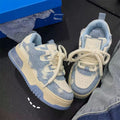 Damen Coole Jeans Sneakers mit verstärktem Fersenbereich und dämpfender Sohle