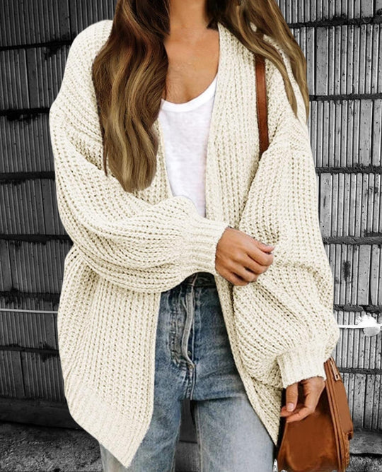 Damen Grobstrickjacke mit oversized Schnitt und lässigem Design R&B