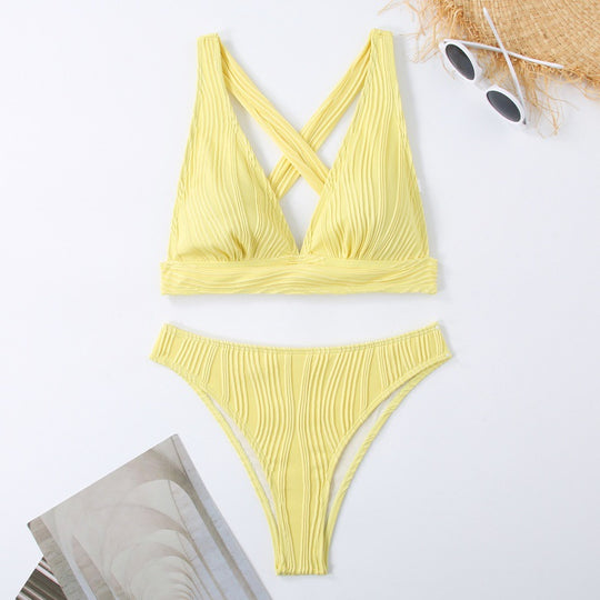 Damen Design Bikini mit gerafften Details R&B