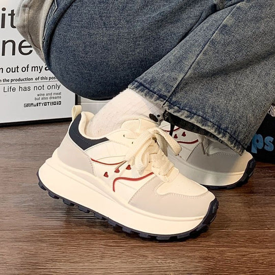Damen Modische Chunky Sneakers mit trendiger Plateau-Sohle und sportlichem Design R&B