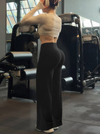 Damen Sportleggings mit hohem Bund und atmungsaktivem Material R&B