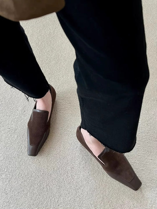 Damen edle Leder Loafers R&B