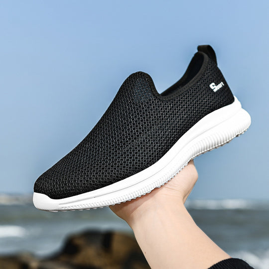 Damen Slip-On Mesh-Sneaker mit elastischem Design und rutschfester Sohle R&B