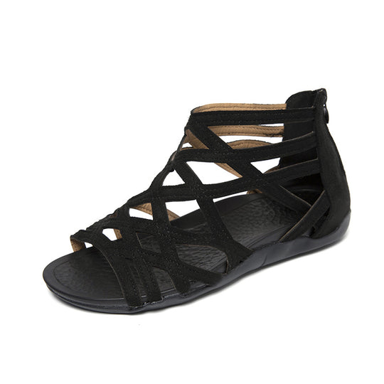 Damen Schnürsandalen mit elegantem Kreuzdesign R&B