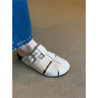 Damen moderne Zehentrenner-Sandalen mit seitlichem Riemendesign R&B
