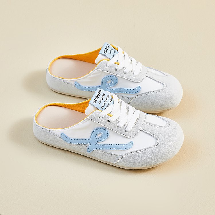 Damen Komfortable Slipper mit elastischen Schnürsenkeln R&B