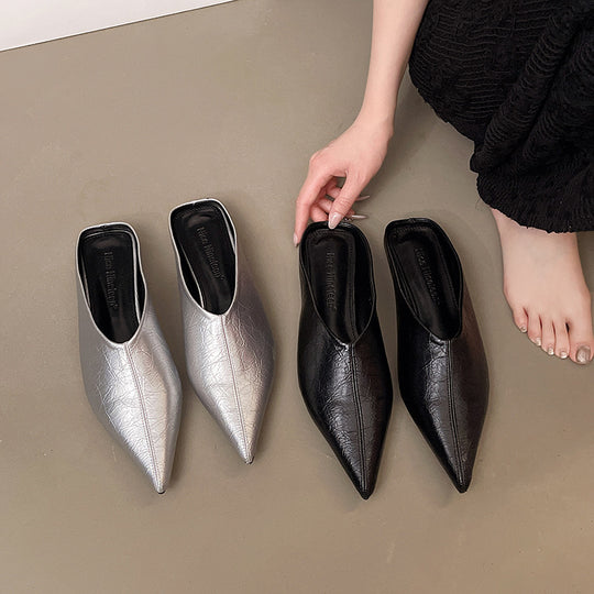 Damen Elegante Mules aus hochwertigem Kunstleder R&B
