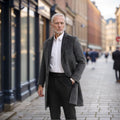 Herren eleganter Karomantel aus hochwertigem Material R&B