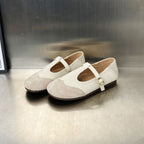 Damen elegante Slipper mit verstellbarem Riemen und feiner Perforation R&B