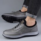 Herren Modische Schnürschuhe aus hochwertigem Leder mit stilvollem Krokodil-Muster R&B