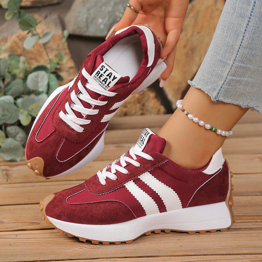 Damen sportliche Sneaker im Retro-Design mit atmungsaktiven Materialien R&B