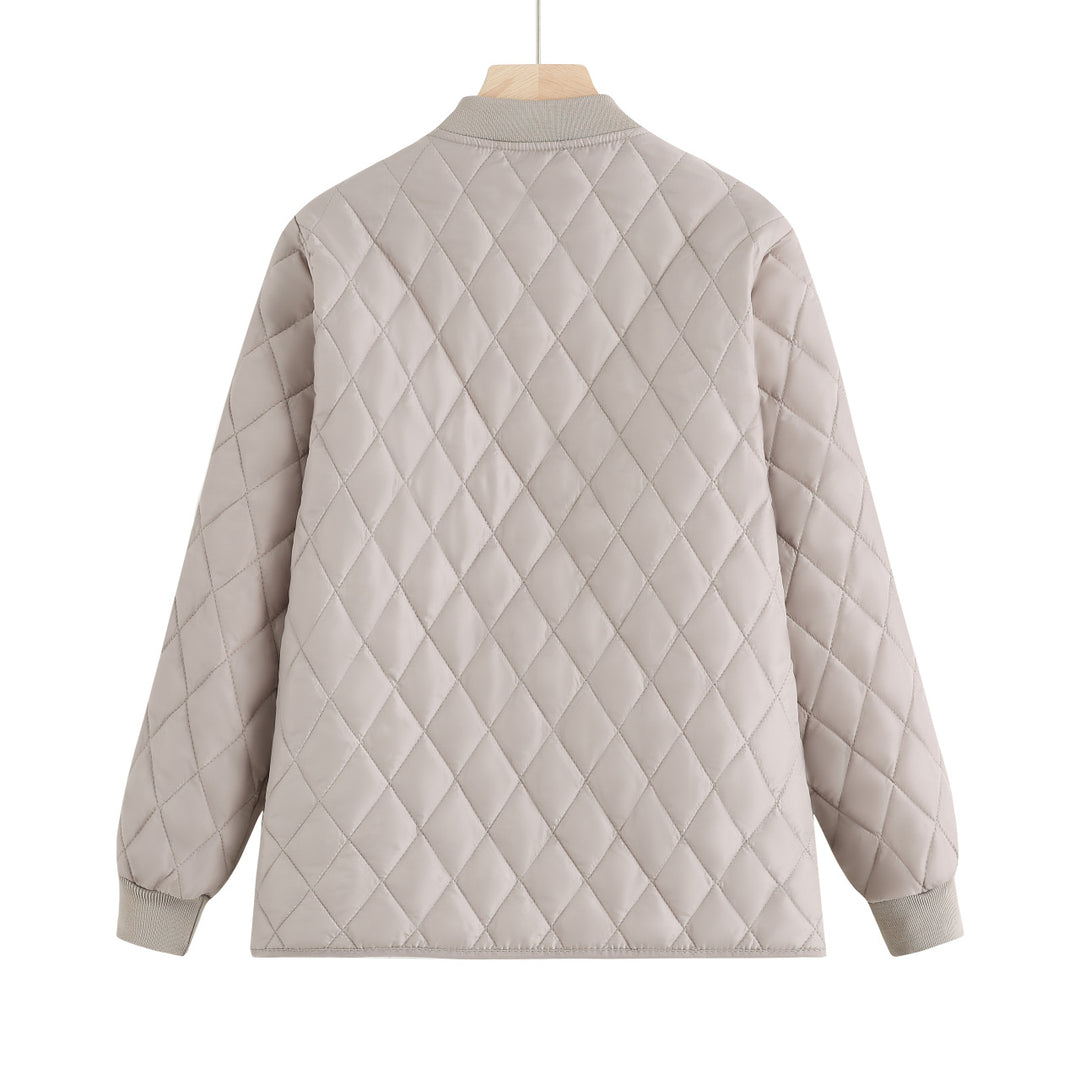 Damen gesteppte Übergangsjacke mit praktischen Taschen und elastischen Bündchen R&B