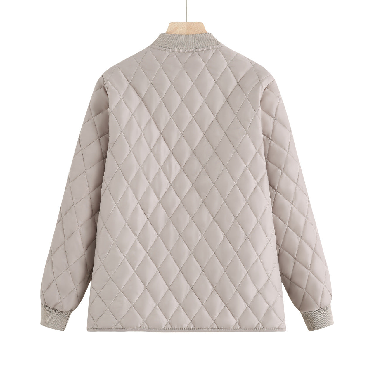 Damen gesteppte Übergangsjacke mit praktischen Taschen und elastischen Bündchen R&B