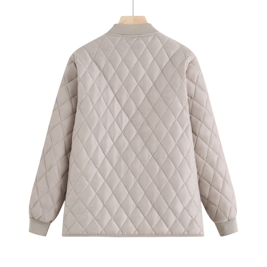 Damen gesteppte Übergangsjacke mit praktischen Taschen und elastischen Bündchen R&B