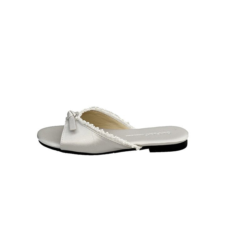Damen elegante Sandalen mit zarter Schleifenverzierung R&B
