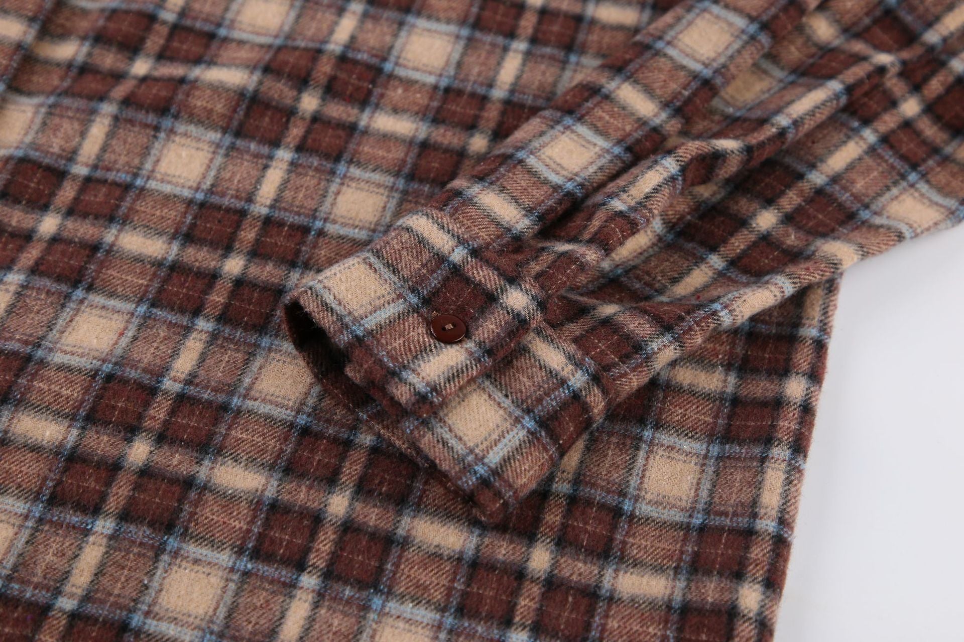 Damen Karierte Flanellbluse mit elegantem Schnitt und bequemen Ärmeln R&B