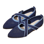 Damen Ballerinas mit modischer Kreuzband-Applikation und rutschfester Sohle R&B