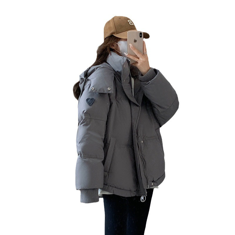 Damen Wattierte Winterjacke mit großzügigem Schnitt und hohem Kragen R&B