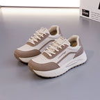 Damen Plateau Sneakers mit atmungsaktiver Mesh-Oberfläche und gepolsterter Sohle R&B
