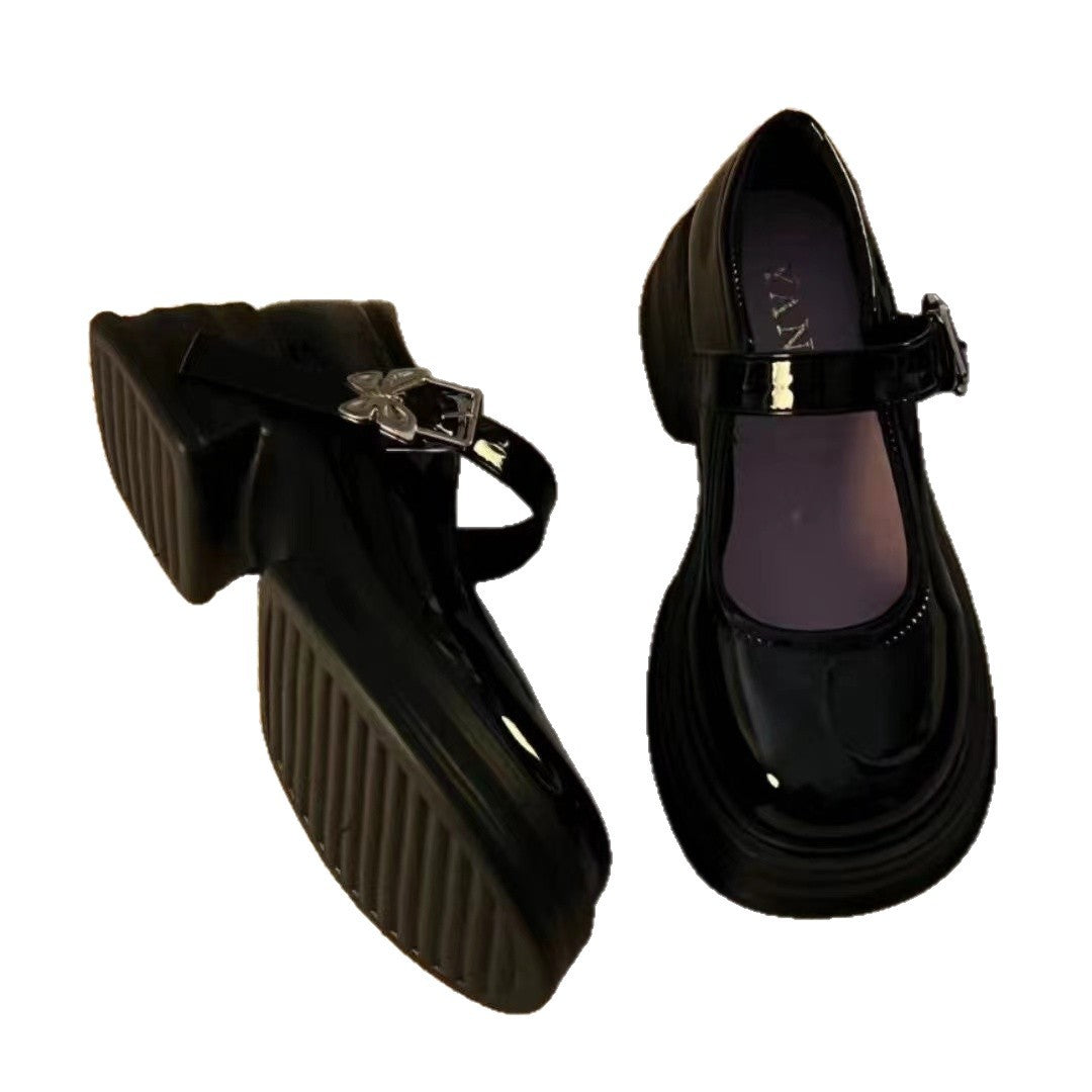 Damen Modische Plateau-Pumps mit verstellbarem Riemen und stabiler Sohle R&B