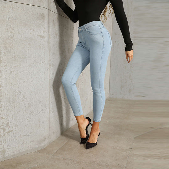 Damen Skinny Fit Jeans mit hohem Bund und ausgezeichneter Passform R&B